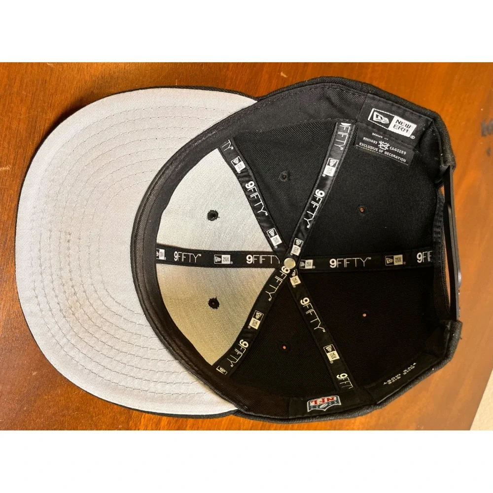 New Era 9FIFTY Las Vegas Raiders Snapback Hat Black NFL Cap OSFM Preowned